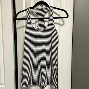 Lululemon- black and white razor back tank